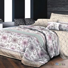 Комплект постельного белья Viluta 12651, 145x214 см (1 пододеяльник, 1 простынь, 2 наволочки), ранфорс, рисунок-узоры, фиолетовый