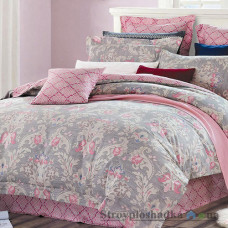 Комплект постельного белья Viluta 12655, 145x214 см (1 пододеяльник, 1 простынь, 2 наволочки), ранфорс, рисунок-узоры, розовый
