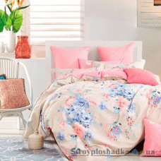 Комплект постельного белья Viluta 17112, 145x214 см (1 пододеяльник, 1 простынь, 2 наволочки), ранфорс, рисунок-узоры, розовый