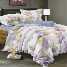 Комплект постельного белья Viluta 17120, 200x220 см (1 пододеяльник, 1 простынь, 2 наволочки), ранфорс, рисунок-цветы, фиолетовый