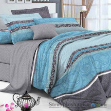 Комплект постельного белья Viluta 17126, 145x214 см (1 пододеяльник, 1 простынь, 2 наволочки), ранфорс, рисунок-узоры, синий
