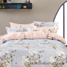 Комплект постельного белья Viluta 17160, 200x220 см (1 пододеяльник, 1 простынь, 2 наволочки), ранфорс, рисунок-цветы, голубой