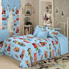 Комплект постельного белья Viluta 5659, 150x214 см (1 пододеяльник, 1 простынь, 1 наволочка), ранфорс, рисунок-мультфильм, синий