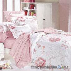 Комплект постельного белья Viluta 8626, 240x220 см (1 пододеяльник, 1 простынь, 2 наволочки), ранфорс, рисунок-цветы, розовый