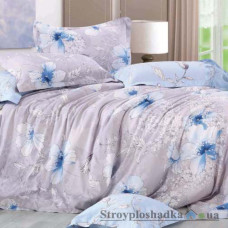 Комплект постельного белья Viluta 9820, 145x214 см (1 пододеяльник, 1 простынь, 2 наволочки), ранфорс, рисунок-цветы, фиолетовый