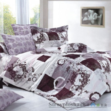 Комплект постельного белья Viluta Лаура, 145x214 см (1 пододеяльник, 1 простынь, 2 наволочки), ранфорс, рисунок-узоры, фиолетовый