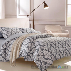Комплект постельного белья Viluta 101, 240x220 см (2 пододеяльника, 1 простынь, 2 наволочки), сатин-твил, рисунок-узоры, серый