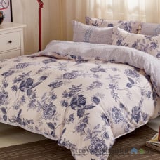 Комплект постельного белья Viluta 119, 145x214 см (1 пододеяльник, 1 простынь, 2 наволочки), сатин-твил, рисунок-цветы, фиолетовый