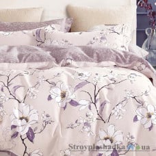 Комплект постельного белья Viluta 129, 240x220 см (2 пододеяльника, 1 простынь, 2 наволочки), сатин-твил, рисунок-цветы, фиолетовый