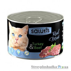 Консерва для кошек Salutis, 190 г, с индюшатиной (54664)