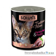 Консерва для кошек Salutis, 360 г, с мясным ассорти (54678)