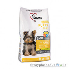 Сухий супер преміум корм для собак 1st Choice 1STDPMS2,72 для цуценят міні і малих порід, з куркою, 2.72 кг