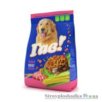 Сухой эконом корм для собак Гав, мясное ассорти, 0.5 кг