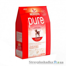 Сухий супер преміум корм гіпоалергенний MeraDog Pure Adalt, для дорослих собак, з лососем і рисом, 4 кг (054334)