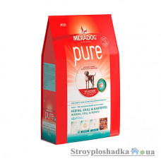 Сухий супер преміум корм гіпоалергенний MeraDog Pure Adalt, для дорослих собак, з оселедцем, крилем і картоплею, 4 кг (054634)