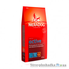 Сухой премиум корм для собак MeraDog Active, для взрослых собак крупных пород, с курицей, 12.5 кг