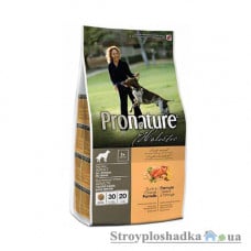 Сухой премиум корм для собак Pronature Holistic PRHDADO13,6, для взрослых собак всех пород старше 1 года, с уткой и апельсинами, 13.6 кг