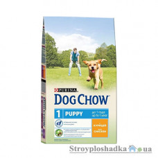 Сухой премиум корм для собак Purina Dog Chow Puppy, для щенков до 1 года, с курицей, 2.5 кг
