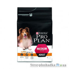 Сухий супер преміум корм для собак Purina ProPlan Adult Medium, для дорослих собак середніх порід, з куркою, 3 кг