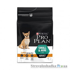 Сухой супер премиум корм для собак Purina ProPlan Adult Small & Mini, для взрослых собак мелких пород, с курицей, 3 кг