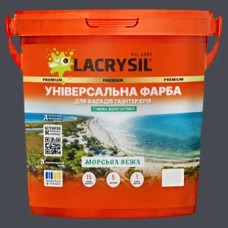 Универсальная акриловая резиновая краска Lacrysil, графит 3.5 кг