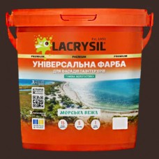 Универсальная акриловая резиновая краска Lacrysil, коричнево-шоколадная 1.2 кг