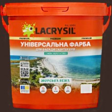 Универсальная акриловая резиновая краска Lacrysil, коричнево-шоколадная 12 кг