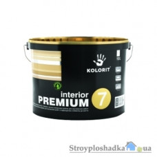 Акрилова фарба інтер'єрна Kolorit Interior Premium 7, біла, 10 л