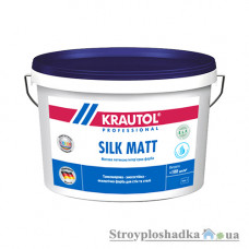 Водоемульсійна краска Krautol Silk Matt, матова, латексна, біла, 10 л