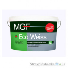 Краска водоэмульсионная MGF Eco Weiss M1, 1.4 кг