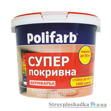 Фарба акрилова інтер'єрна Polifarb Акрифарба, 1.4 кг