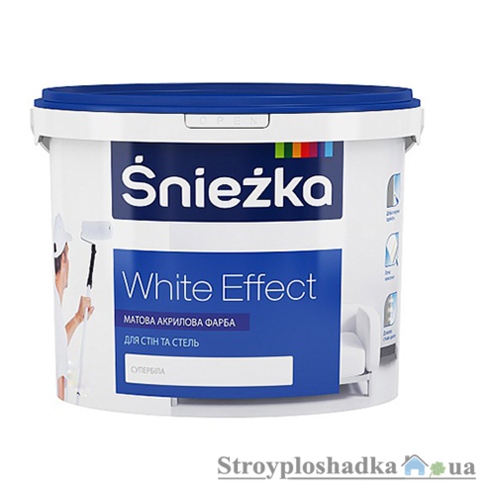 Фарба акрилова інтер'єрна Sniezka White Effect, 7 кг