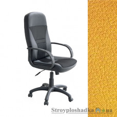 Крісло для керівника AMF Анкор Пластик, 65х81х108-120 см, механізм гойдання Tilt, база і підлокітники - пластик, шкірозамінник - Неаполь N-55, колір - жовтий