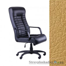 Кресло для руководителя AMF Атлетик Tilt, механизм качания Tilt, база и подлокотники - пластик, кожзаменитель - Мадрас ДК Сабия, цвет - светло-коричневый