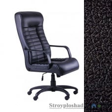 Крісло для керівника AMF Атлетік Tilt, механізм гойдання Tilt, база і підлокітники - пластик, шкірозамінник - Неаполь N-20, колір - чорний