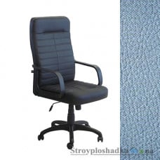 Крісло для керівника AMF Ледлі Пластик, 62х77х113-127 см, механізм гойдання Tilt, база і підлокітники - пластик, шкірозамінник - Неаполь N-06, колір - блакитний