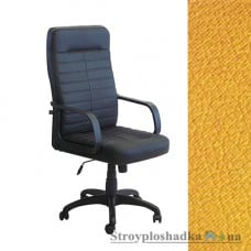 Крісло для керівника AMF Ледлі Пластик, 62х77х113-127 см, механізм гойдання Tilt, база і підлокітники - пластик, шкірозамінник - Неаполь N-55, колір - жовтий