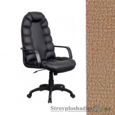 Крісло для керівника AMF Марракеш Пластик, 46х53х116-128 см, механізм гойдання Tilt, база і підлокітники - пластик, шкірозамінник - Неаполь N-16, колір - кава з молоком