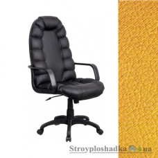 Крісло для керівника AMF Марракеш Пластик, 46х53х116-128 см, механізм гойдання Tilt, база і підлокітники - пластик, шкірозамінник - Неаполь N-55, колір - жовтий