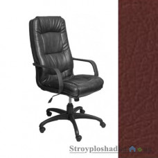 Кресло для руководителя AMF Марсель Пластик, 61х75х116-128 см, механизм качания Tilt, база и подлокотники - пластик, кожзаменитель - Мадрас Фирензе, цвет - темно-коричневый