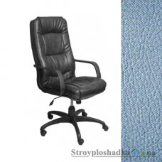 Крісло для керівника AMF Марсель Пластик, 61х75х116-128 см, механізм гойдання Tilt, база і підлокітники - пластик, шкірозамінник - Неаполь N-06, колір - блакитний