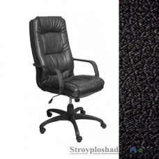Крісло для керівника AMF Марсель Пластик, 61х75х116-128 см, механізм гойдання Tilt, база і підлокітники - пластик, шкірозамінник - Неаполь N-20, колір - чорний