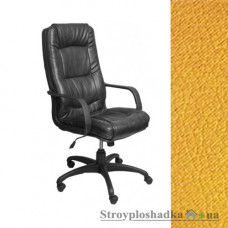 Крісло для керівника AMF Марсель Пластик, 61х75х116-128 см, механізм гойдання Tilt, база і підлокітники - пластик, шкірозамінник - Неаполь N-55, колір - жовтий