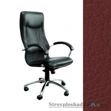 Крісло для керівника AMF Ніка HB Хром, 64х69х125-133 см, механізм гойдання MultiBlock, база і підлокітники - хром, шкірозамінник - Мадрас Бордо, колір - бордо
