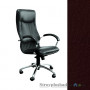 Кресло для руководителя AMF Ника HB Хром, 64х69х125-133 см, механизм качания MultiBlock, база и подлокотники - хром, кожзаменитель - Мадрас ДК Браун, цвет - коричневый