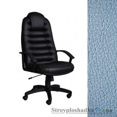 Крісло для керівника AMF Туніс Пластик, 46х52х125-138 см, механізм гойдання Tilt, база і підлокітники - пластик, шкірозамінник - Неаполь N-06, колір - блакитний