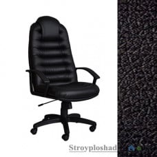 Крісло для керівника AMF Туніс Пластик, 46х52х125-138 см, механізм гойдання Tilt, база і підлокітники - пластик, шкірозамінник - Неаполь N-20, колір - чорний