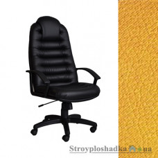 Крісло для керівника AMF Туніс Пластик, 46х52х125-138 см, механізм гойдання Tilt, база і підлокітники - пластик, шкірозамінник - Неаполь N-55, колір - жовтий