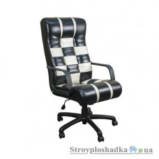 Кресло для руководителя Магнат Атлантик Комби, 51х70х119-125 см, пластик, к/з Неаполь, черно-белый