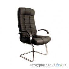 Кресло для руководителя Магнат Атлантик конференц, 51х97 см, хром, к/з Неаполь, черный
